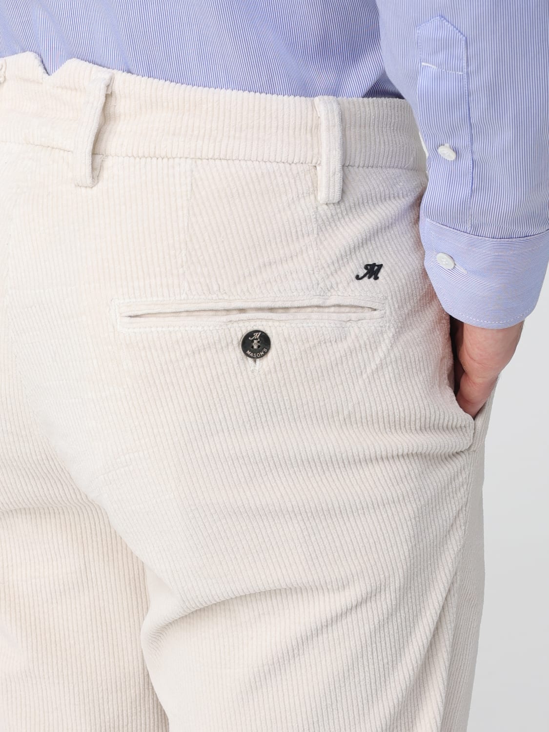 MASON'S PANTS: Pants men Mason's, White - Img 3