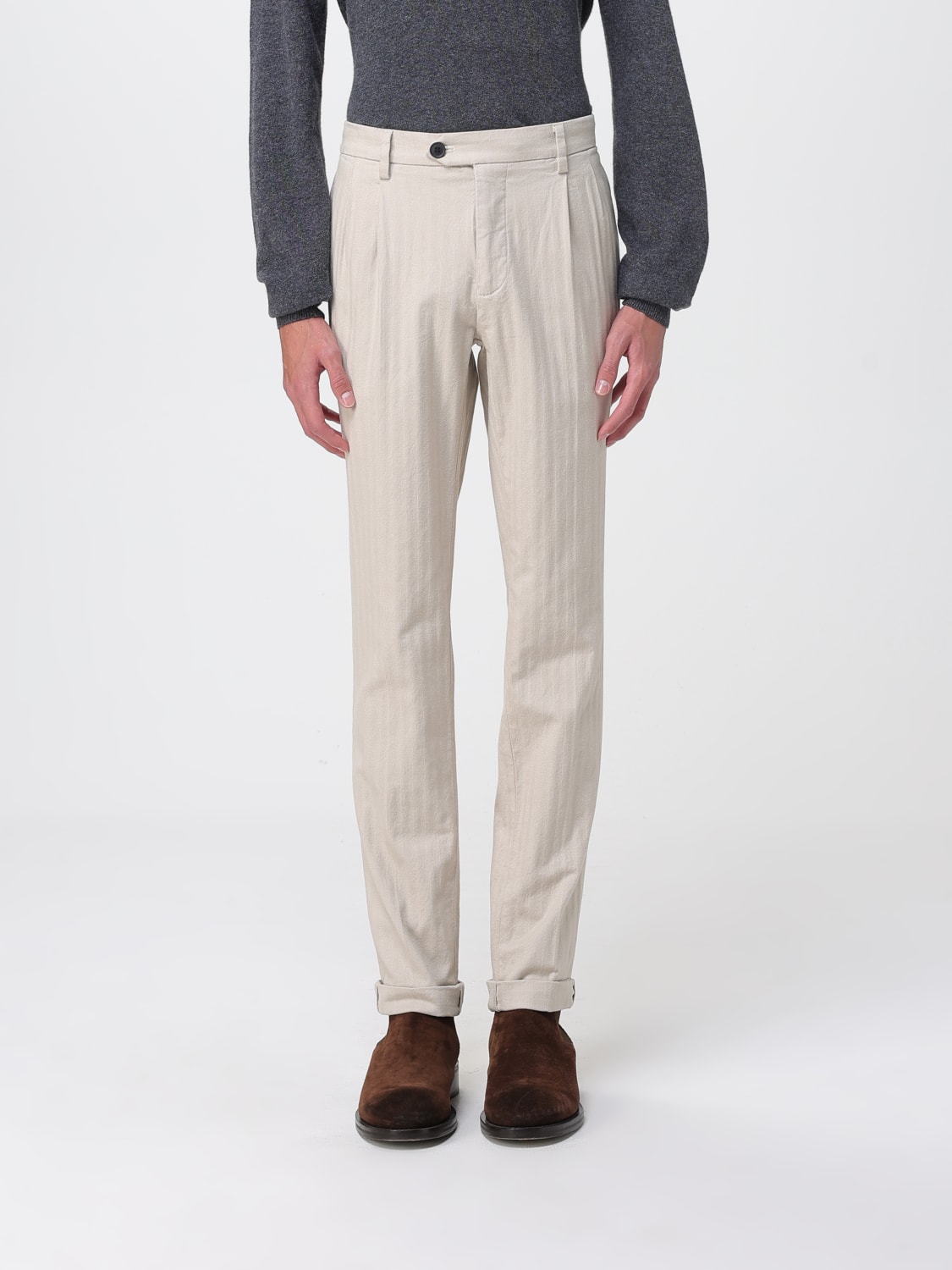 MASON'S PANTS: Pants men Mason's, Yellow Cream - Img 1