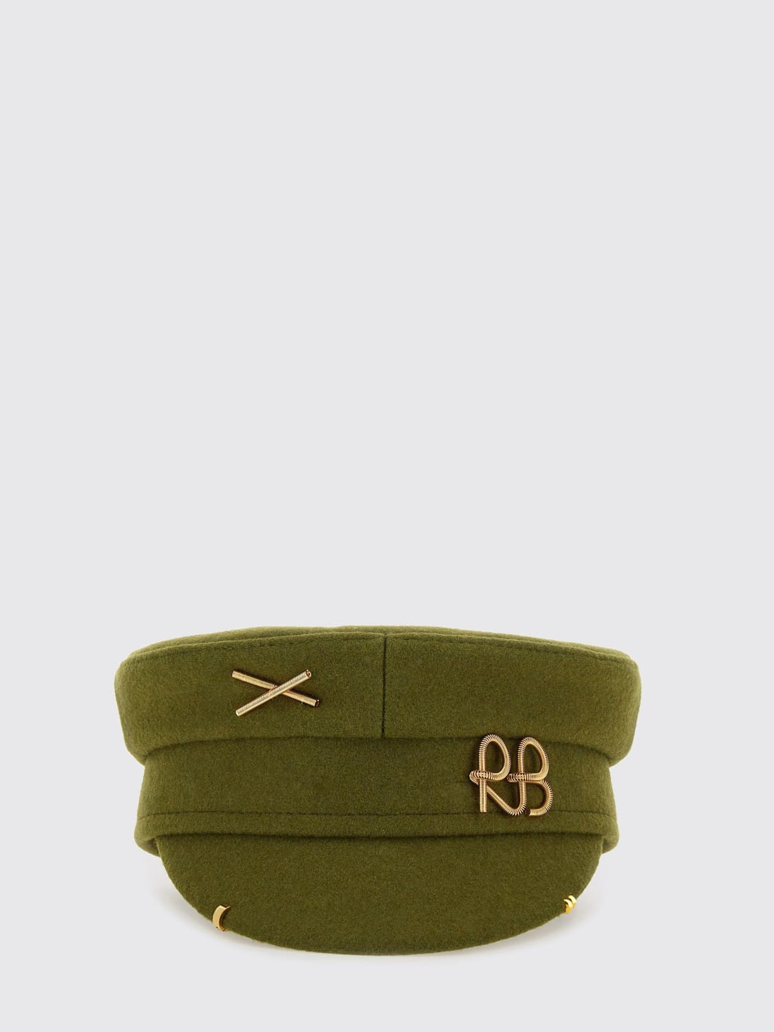 RUSLAN BAGINSKIY CAPPELLO: Cappello Ruslan Baginskiy in lana con piercing , Verde - Img 1