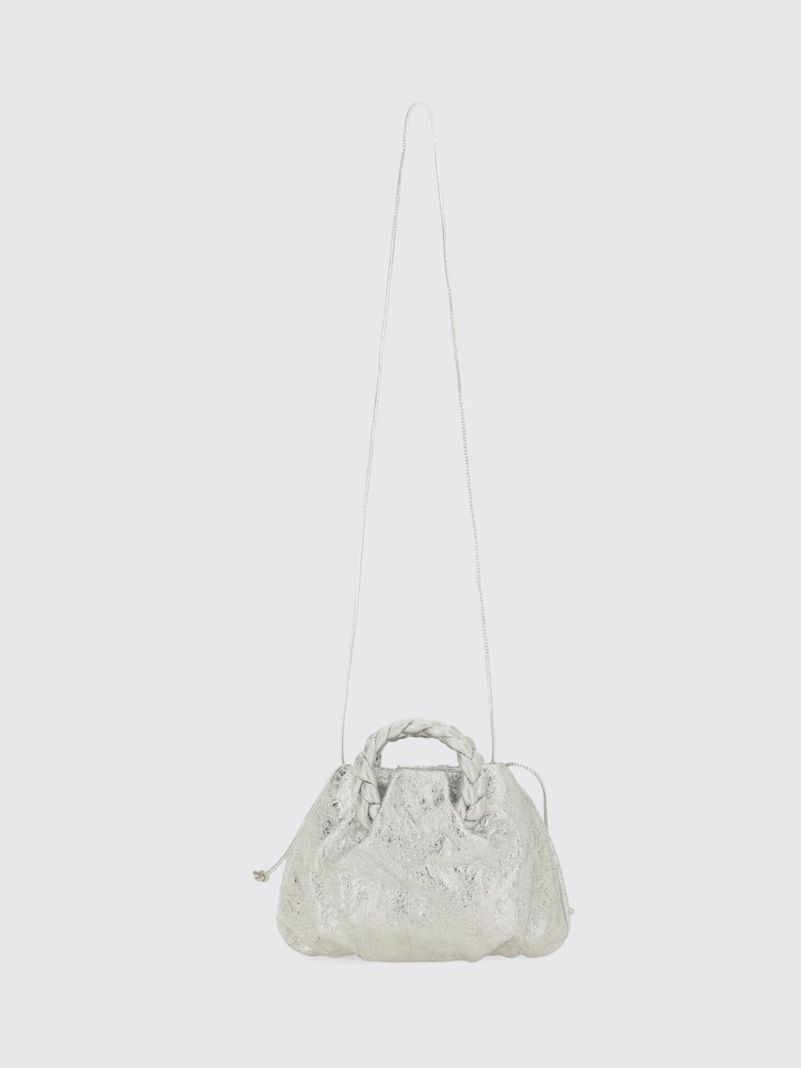 HEREU MINI BAG: Crossbody bag woman Hereu, Silver - Img 1