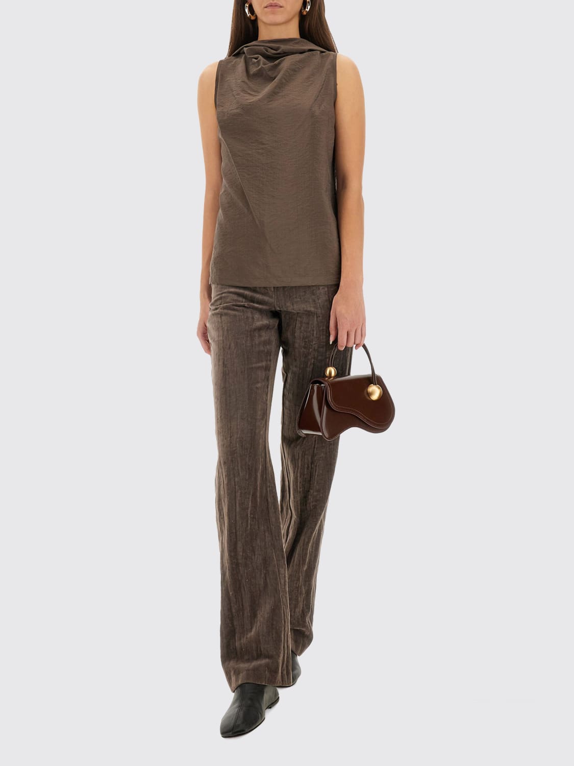 ALYSI TOP: Top woman Alysi, Brown - Img 2