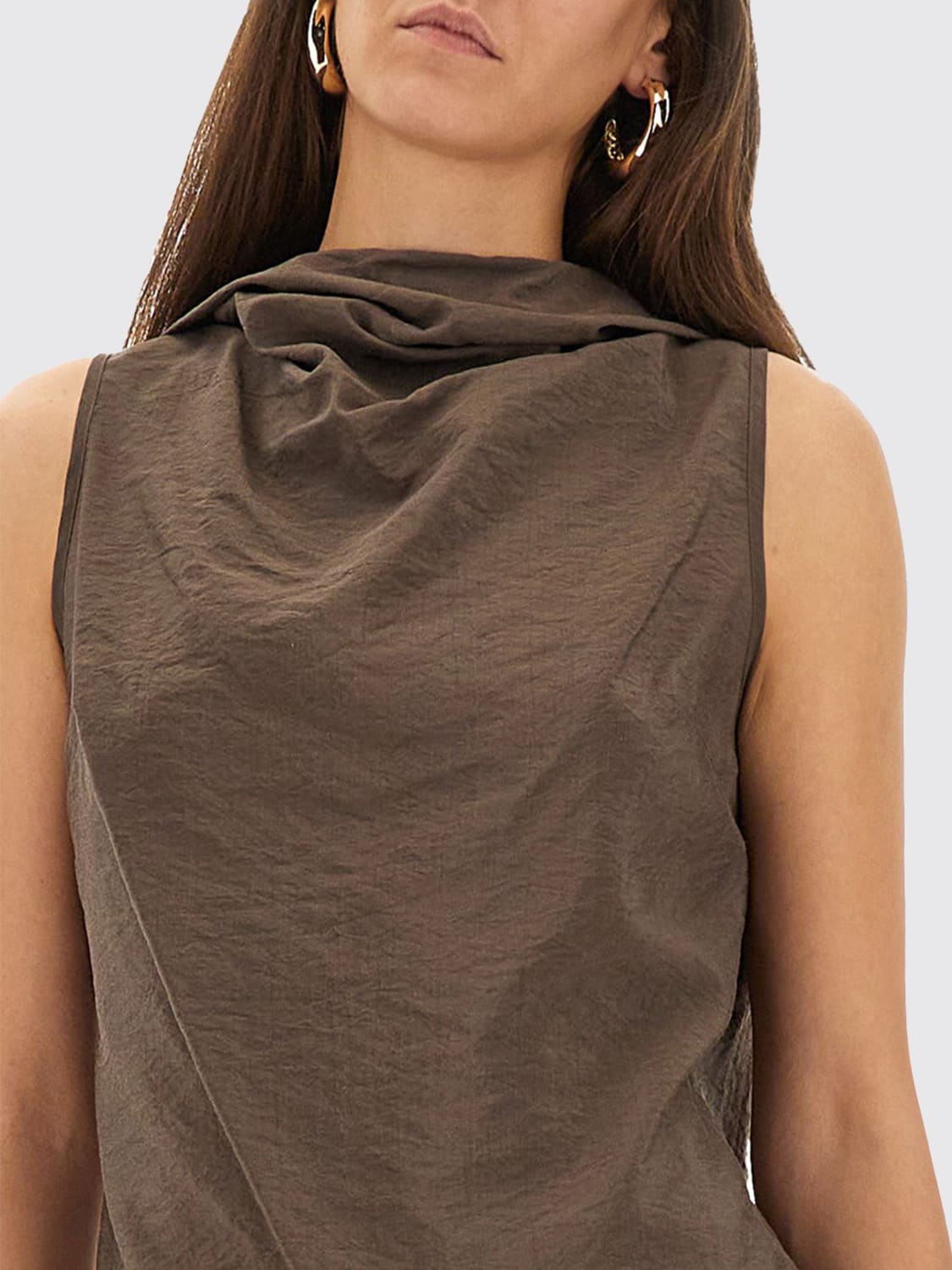 ALYSI TOP: Top woman Alysi, Brown - Img 4