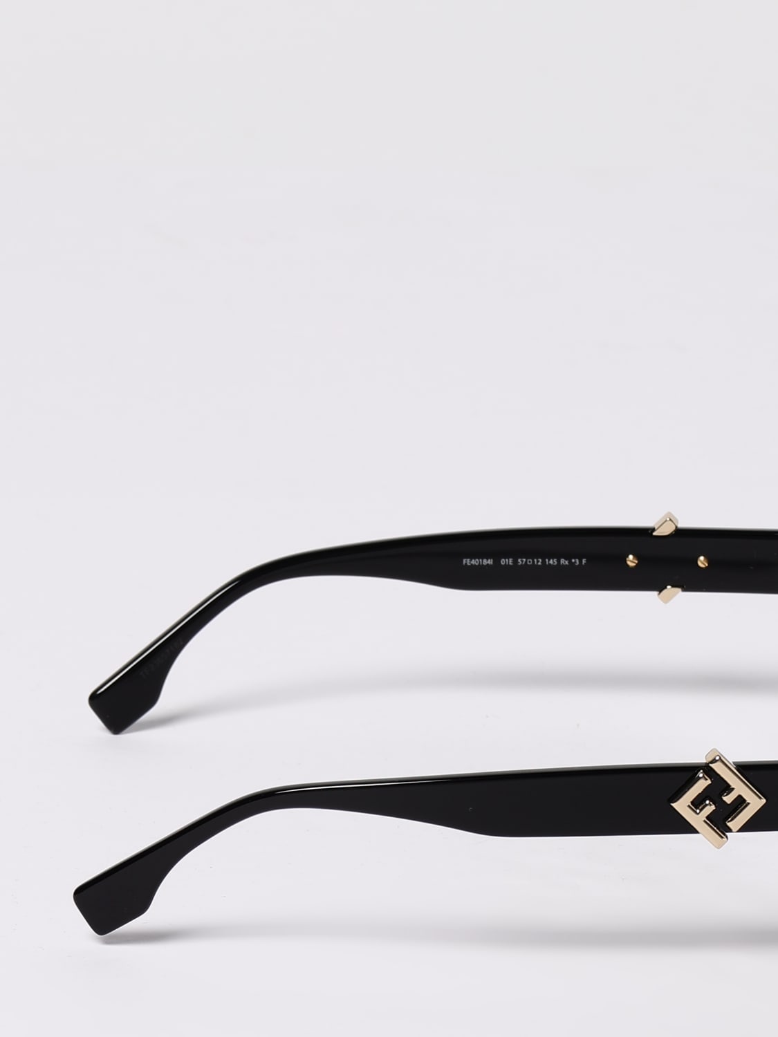 FENDI OCCHIALI DA SOLE: Occhiali da sole FF Diamonds FE40184I Fendi in acetato , Nero - Img 3