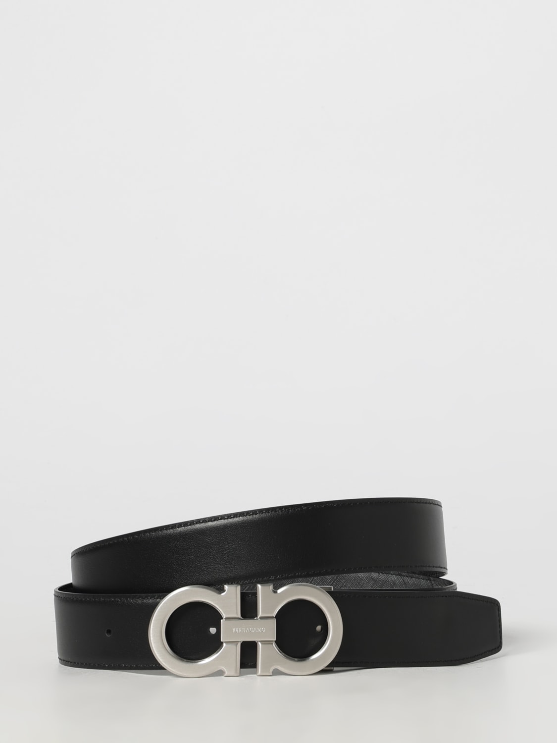 FERRAGAMO BELT: Belt men Ferragamo, Black - Img 2