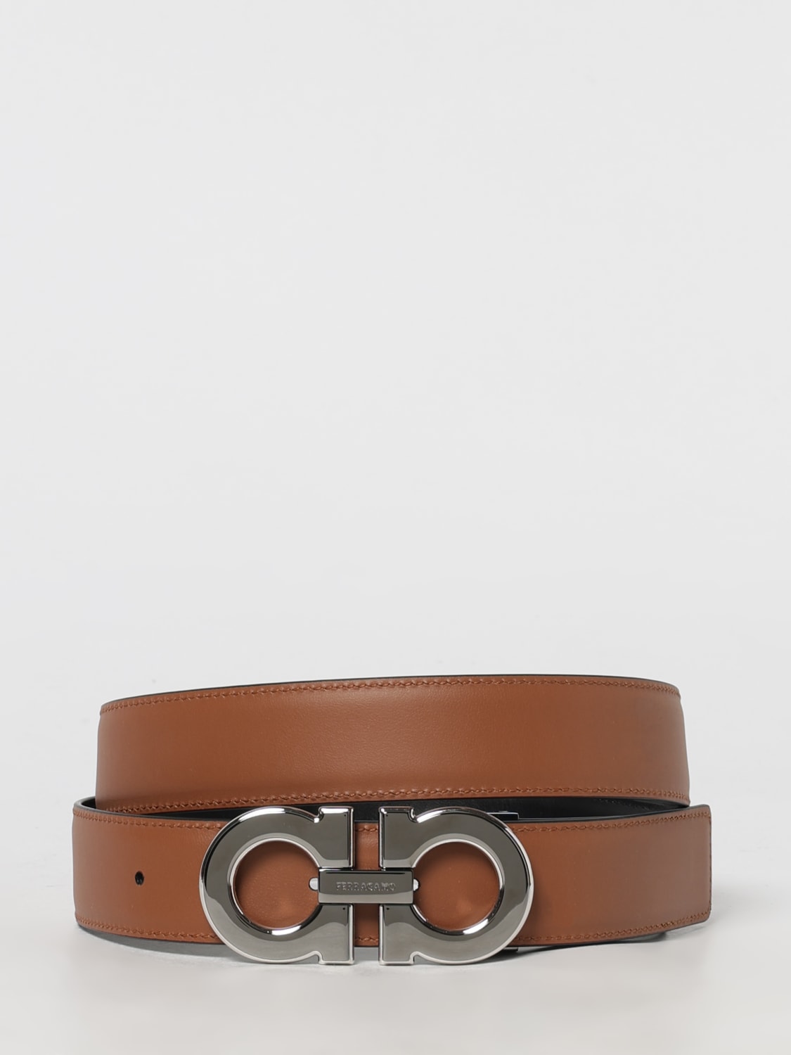 FERRAGAMO BELT: Belt men Ferragamo, Black - Img 2