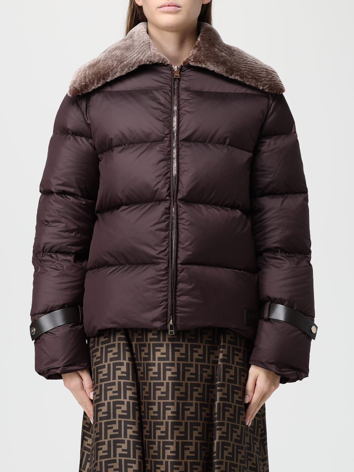 FENDI JACKE: Jacke damen Fendi, Braun - Img 1