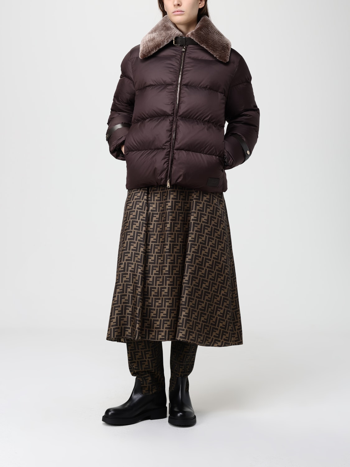 FENDI JACKE: Jacke damen Fendi, Braun - Img 2