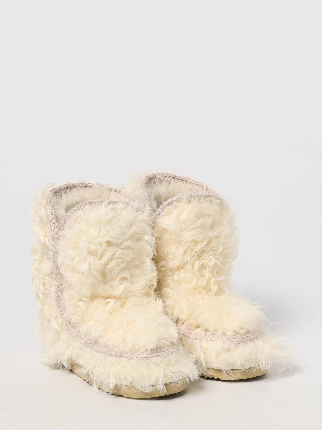 MOU BOOTS: Flat ankle boot woman Mou, White - Img 2