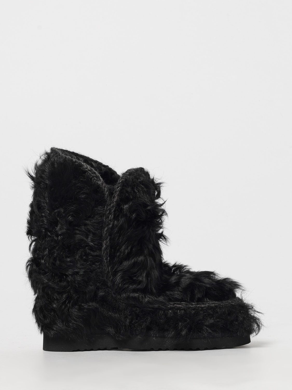MOU BOOTS: Flat ankle boot woman Mou, Black - Img 1
