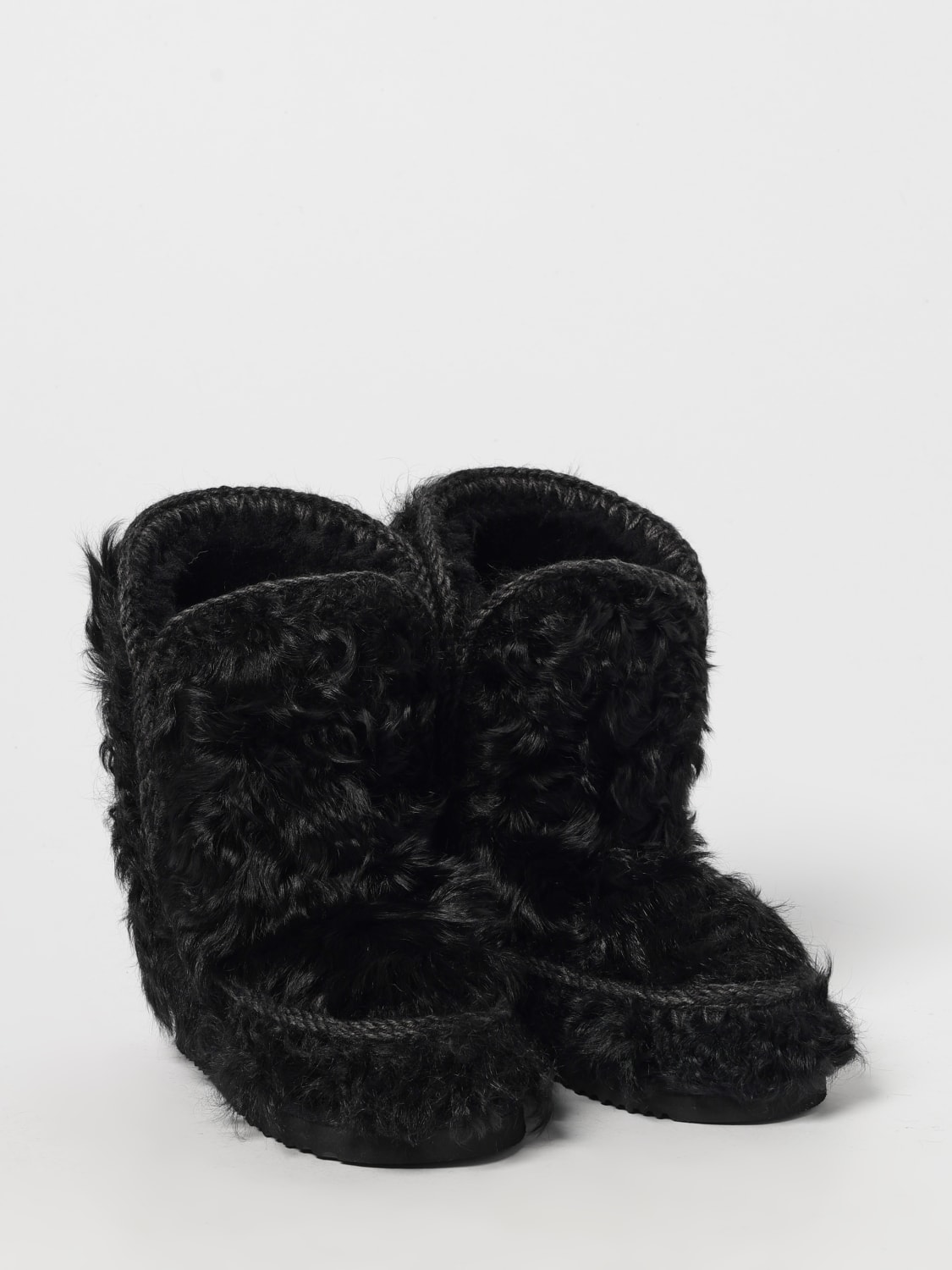MOU BOOTS: Flat ankle boot woman Mou, Black - Img 2