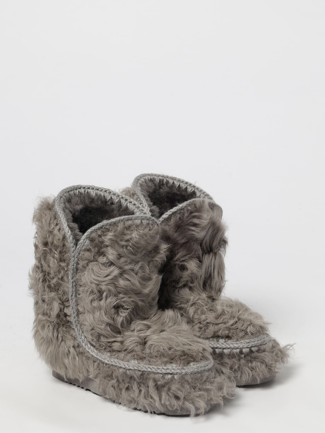 MOU 靴子: 平底靴 女士 Mou, 灰色 - Img 2