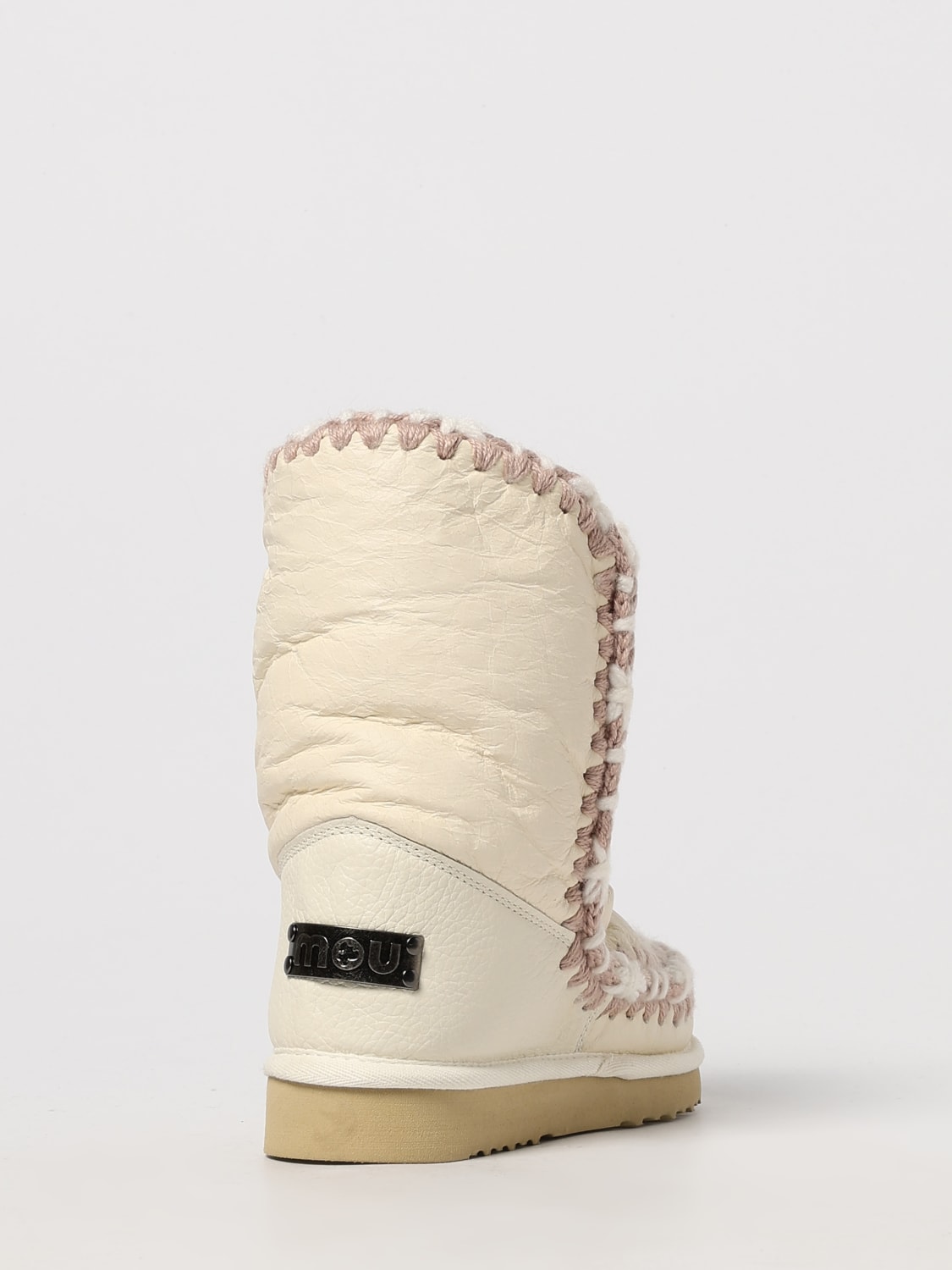 MOU BOOTS: Flat ankle boot woman Mou, White - Img 3