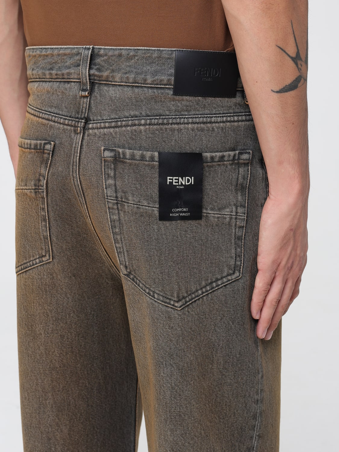 FENDI JEANS: Jeans herren Fendi, Mud - Img 5