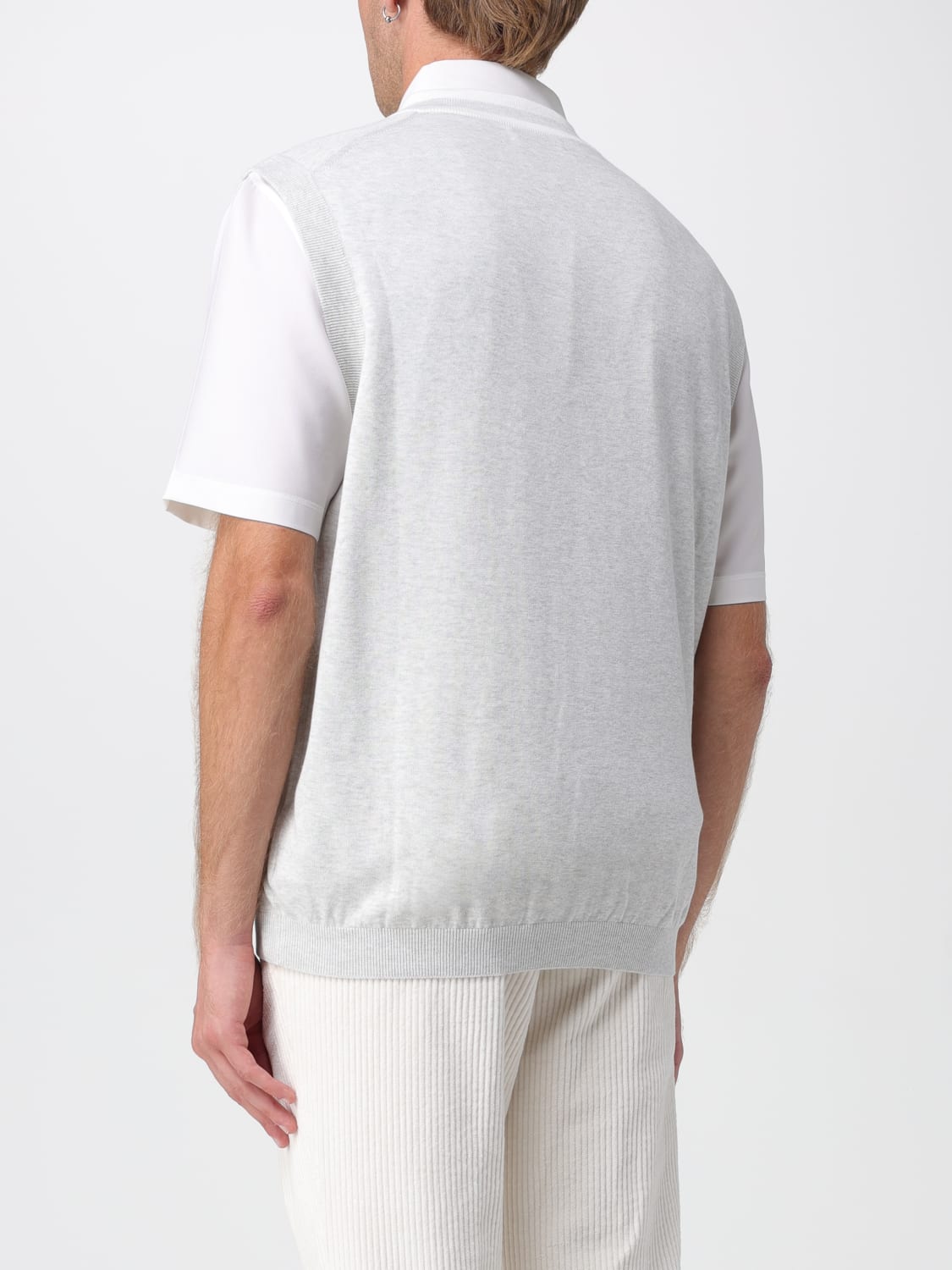 BRUNELLO CUCINELLI SUIT VEST: Jacket men Brunello Cucinelli, Smoke Grey - Img 3