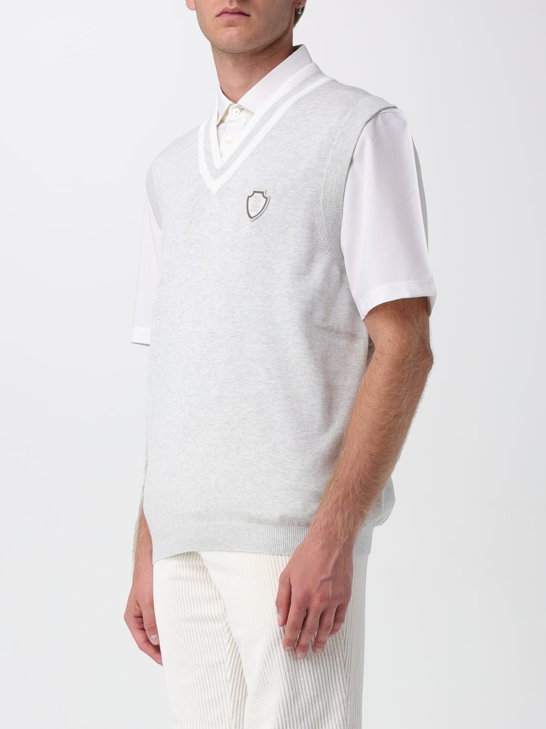 BRUNELLO CUCINELLI SUIT VEST: Jacket men Brunello Cucinelli, Smoke Grey - Img 4