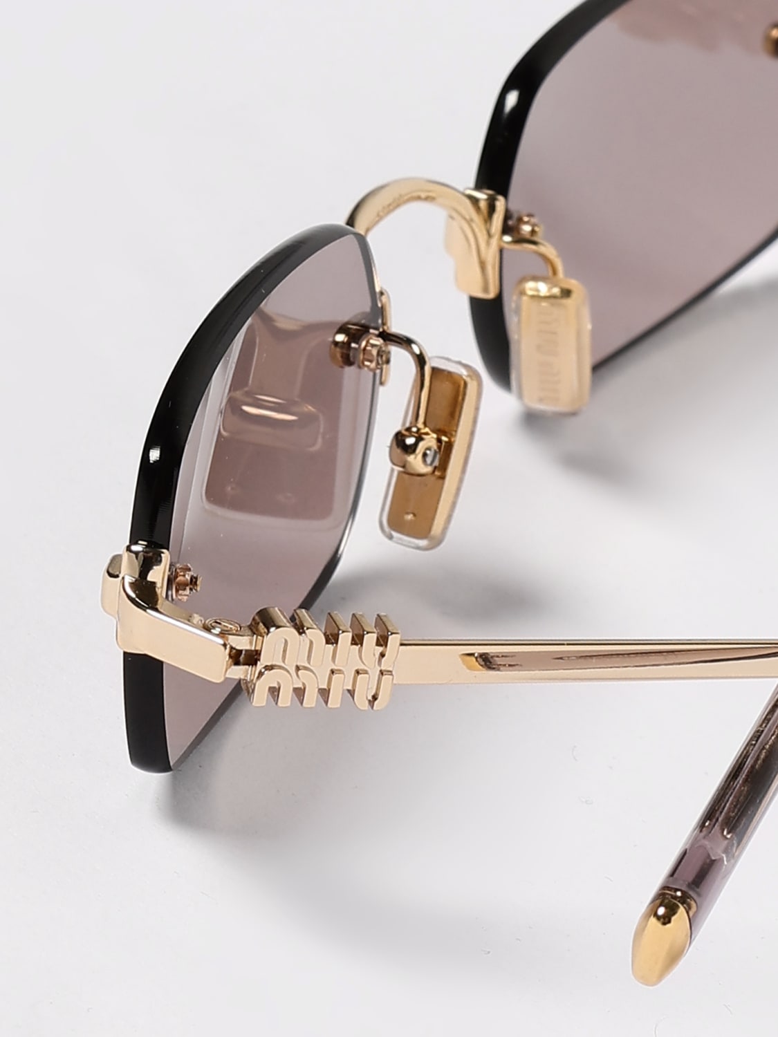 MIU MIU SUNGLASSES: Sunglasses woman Miu Miu, Gold - Img 4