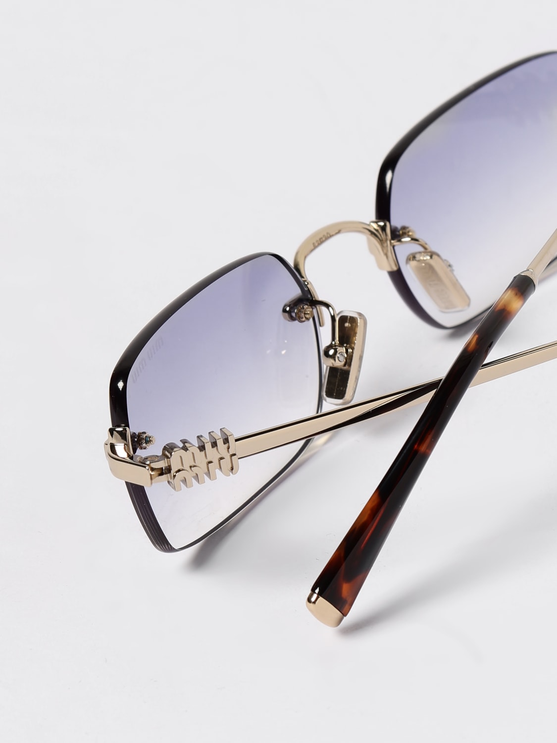 MIU MIU SUNGLASSES: Sunglasses woman Miu Miu, Gold - Img 4