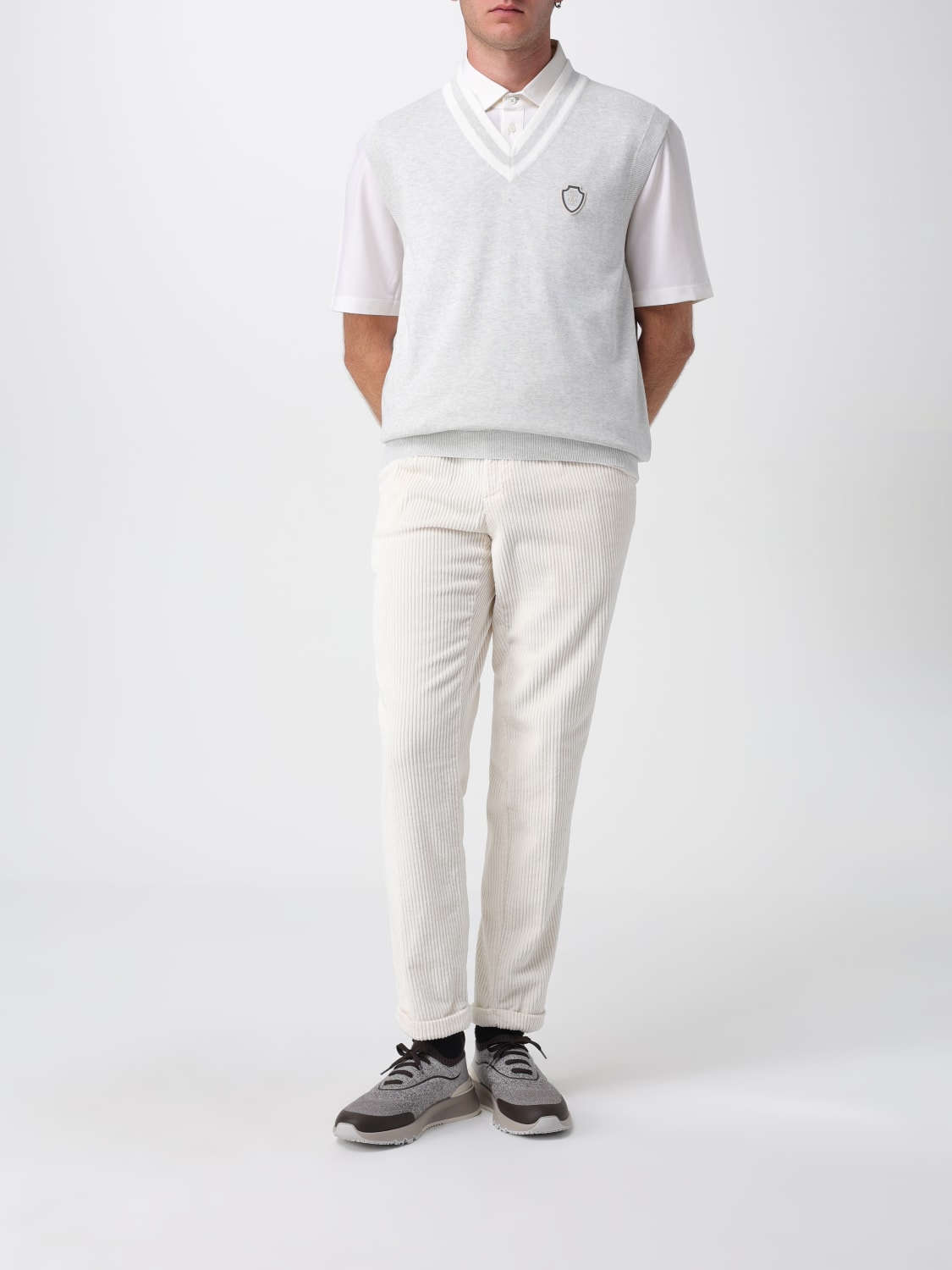 BRUNELLO CUCINELLI POLO SHIRT: Shirt men Brunello Cucinelli, White - Img 2