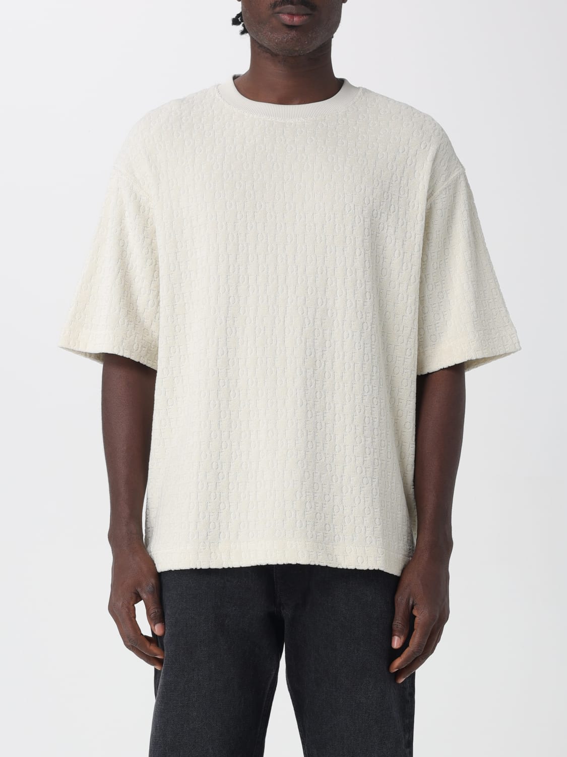 OFF-WHITE T-SHIRT: T-shirt men Off-white, Yellow Cream - Img 1