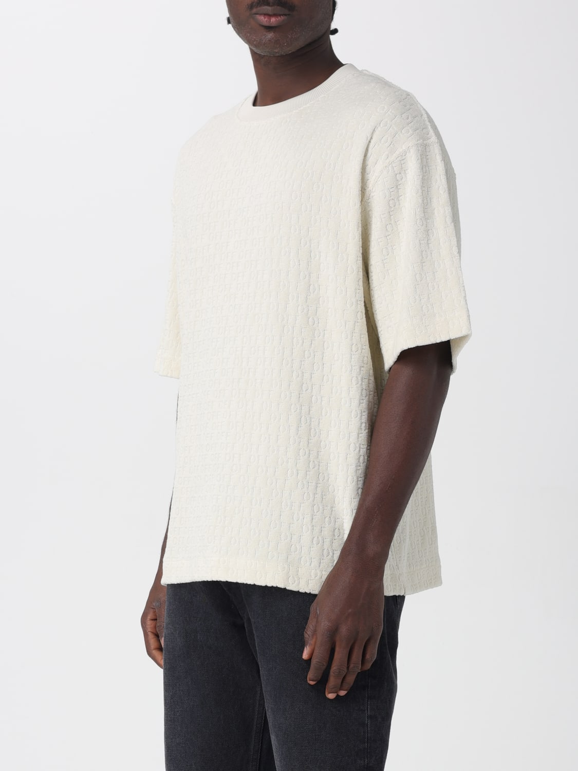 OFF-WHITE T-SHIRT: T-shirt men Off-white, Yellow Cream - Img 4