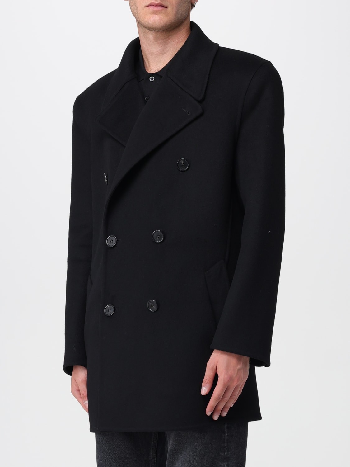 SAINT LAURENT COAT: Coat men Saint Laurent, Black - Img 4