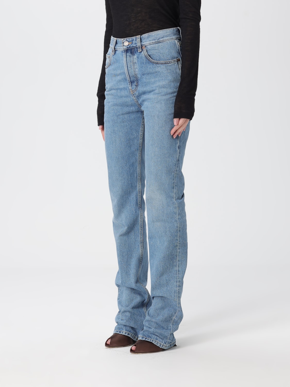 SAINT LAURENT JEANS: Jeans Saint Laurent in denim di cotone , Cielo - Img 4