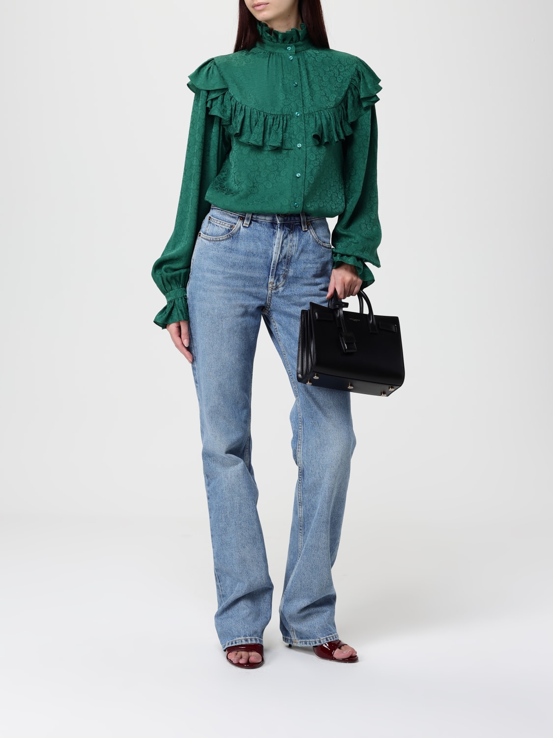 SAINT LAURENT VAQUEROS: Vaqueros mujer Saint Laurent, Cielo - Img 2