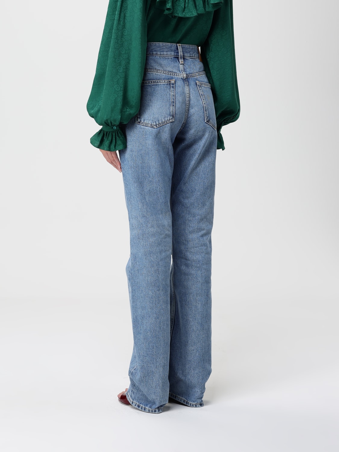 SAINT LAURENT VAQUEROS: Vaqueros mujer Saint Laurent, Cielo - Img 3