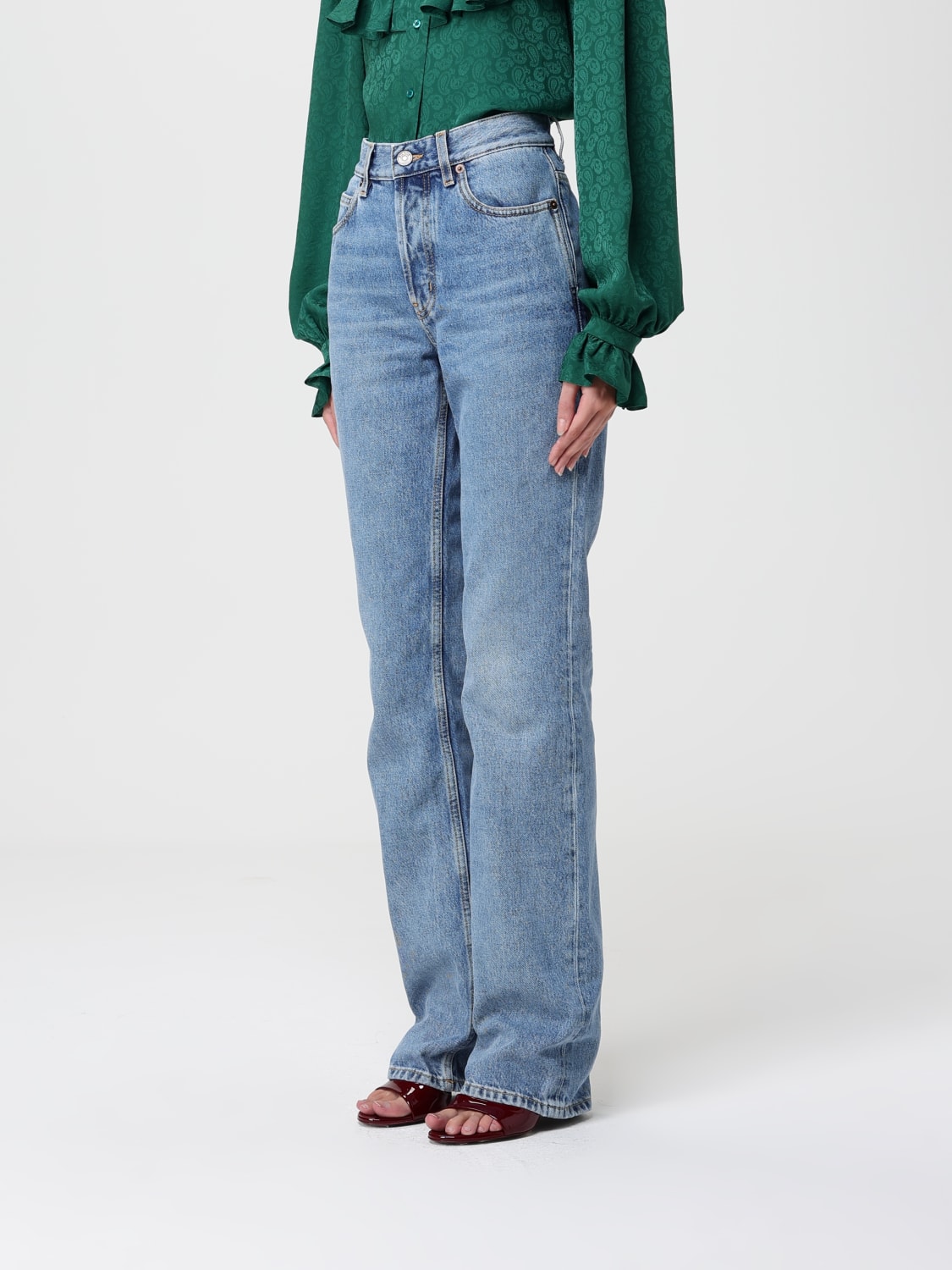 SAINT LAURENT VAQUEROS: Vaqueros mujer Saint Laurent, Cielo - Img 4