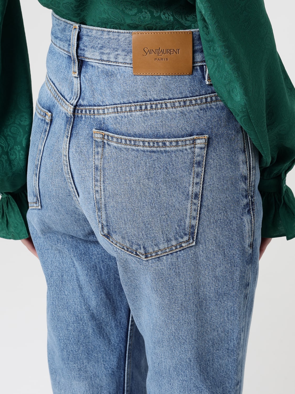 SAINT LAURENT VAQUEROS: Vaqueros mujer Saint Laurent, Cielo - Img 5