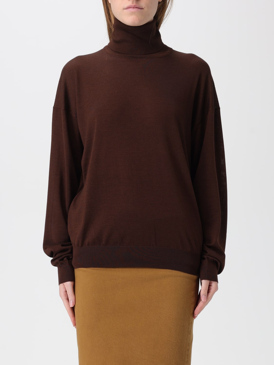 SAINT LAURENT SWEATER: Sweater woman Saint Laurent, Coffee - Img 1