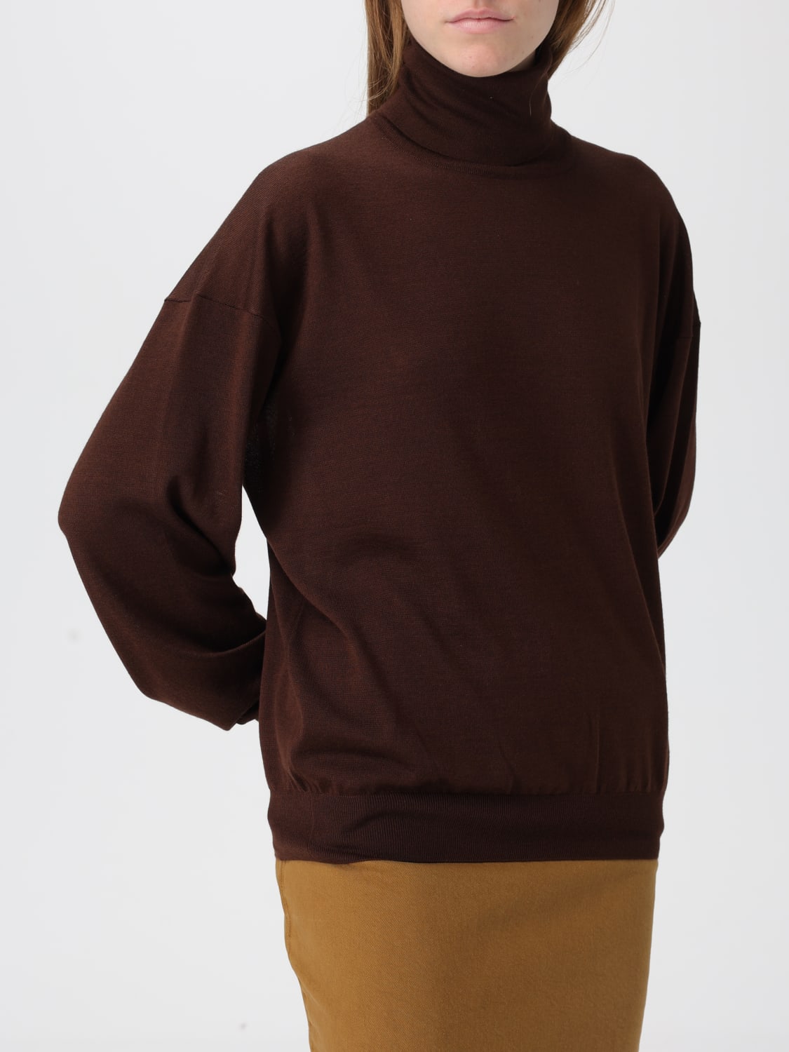 SAINT LAURENT SWEATER: Sweater woman Saint Laurent, Coffee - Img 5