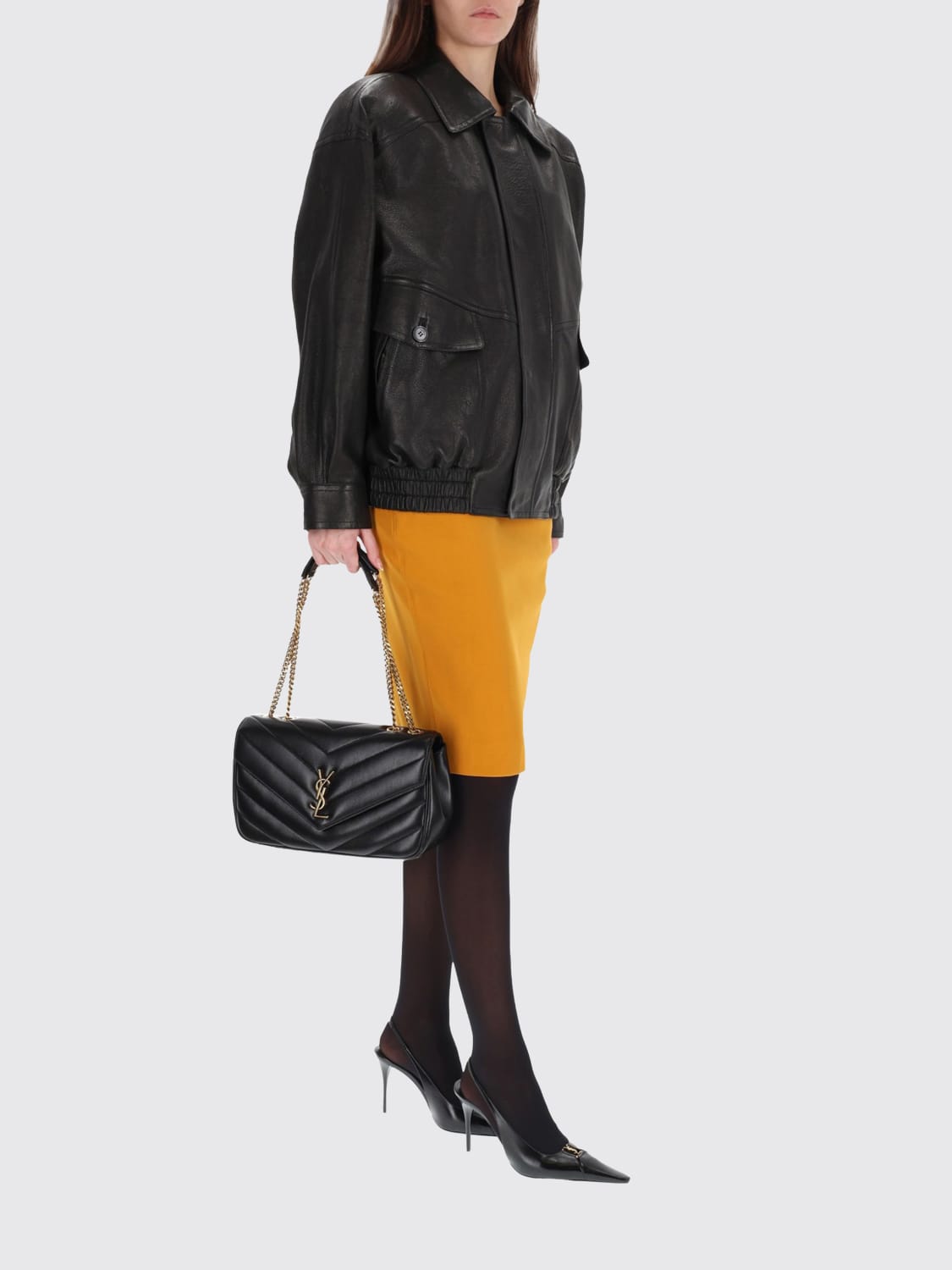 SAINT LAURENT SKIRT: Skirt woman Saint Laurent, Ocher - Img 2