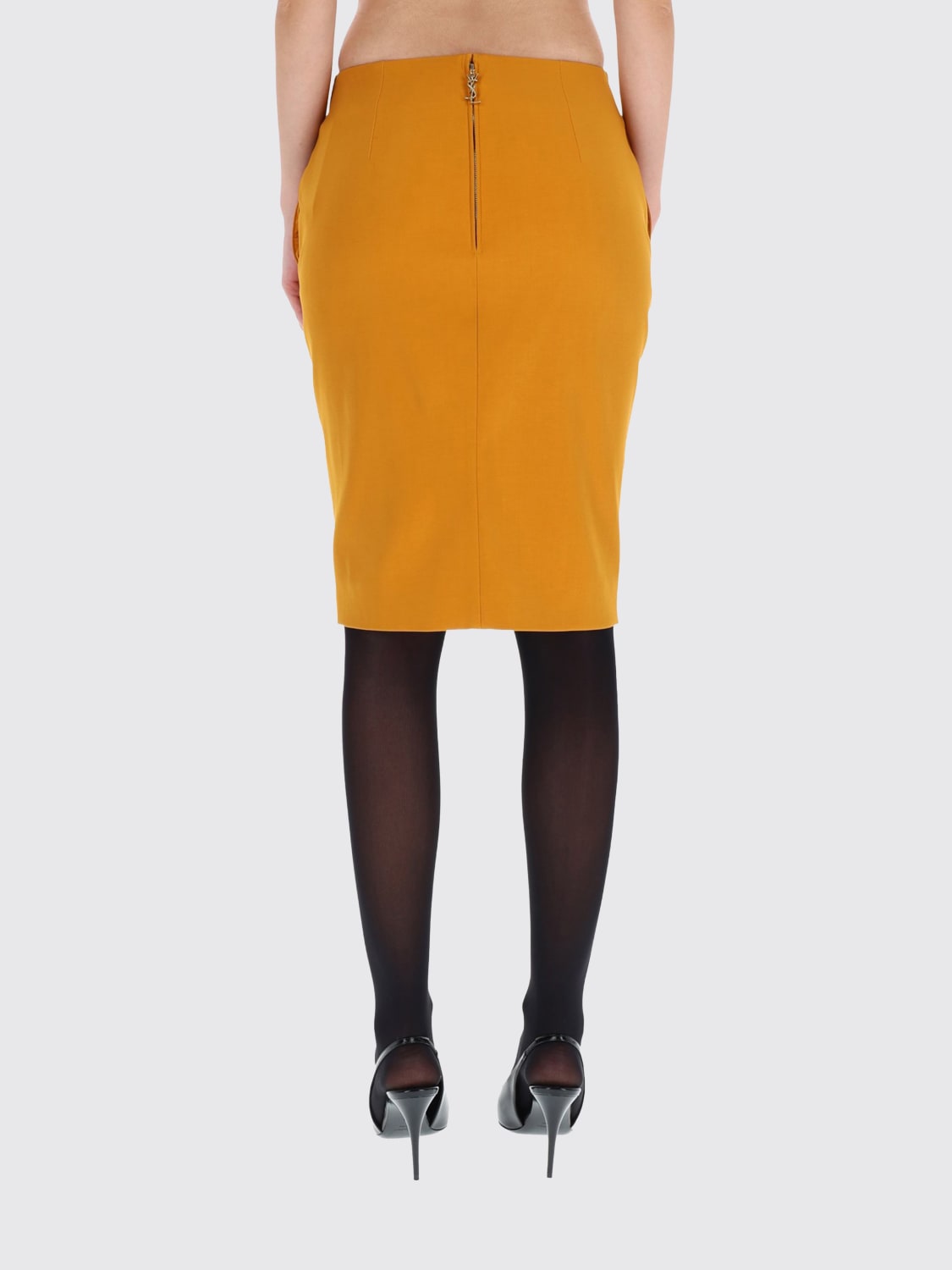 SAINT LAURENT SKIRT: Skirt woman Saint Laurent, Ocher - Img 3