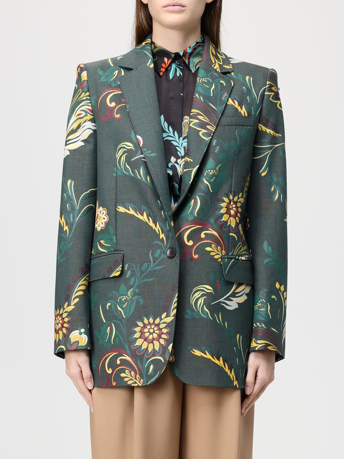 ETRO CHAQUETA: Americana mujer Etro, Verde - Img 1