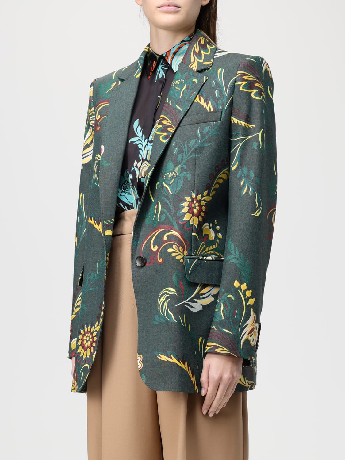 ETRO CHAQUETA: Americana mujer Etro, Verde - Img 4