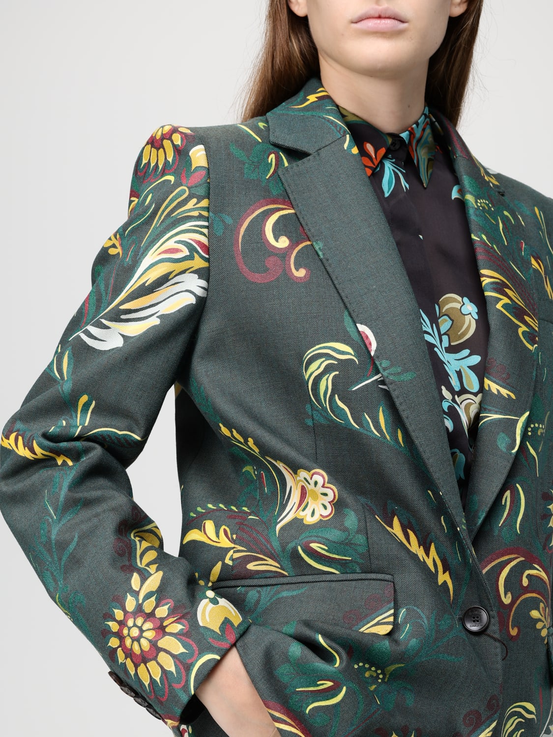 ETRO CHAQUETA: Americana mujer Etro, Verde - Img 5