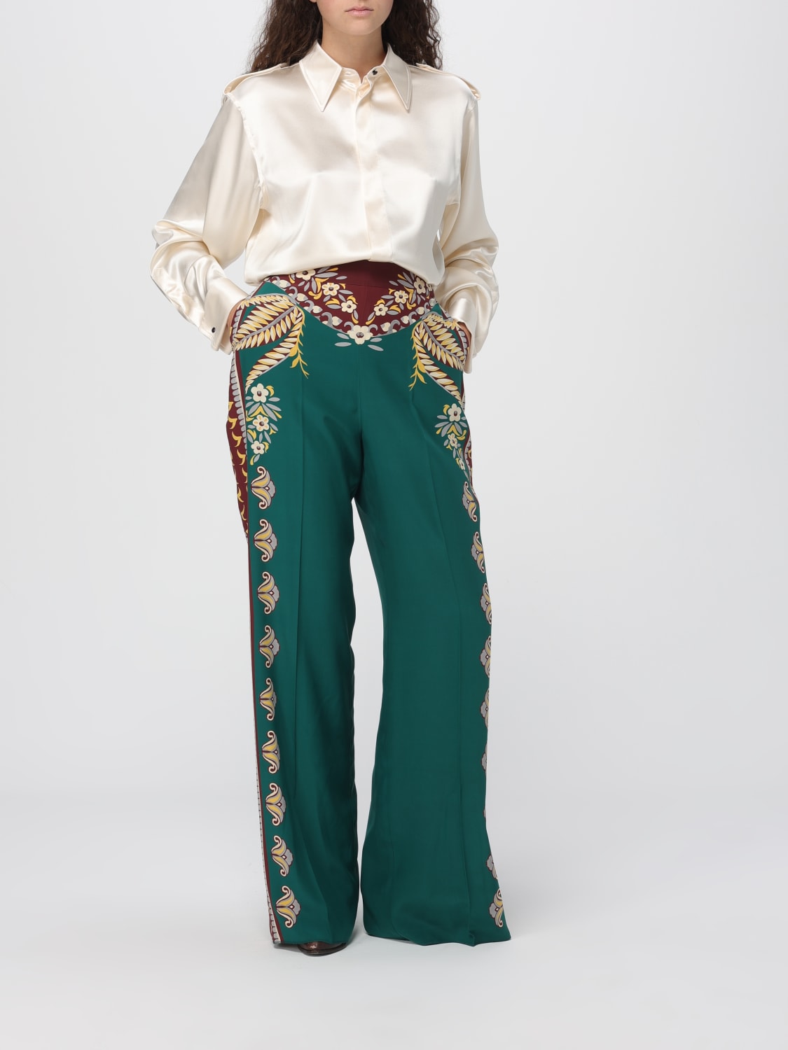 ETRO PANTS: Pants woman Etro, Green - Img 2