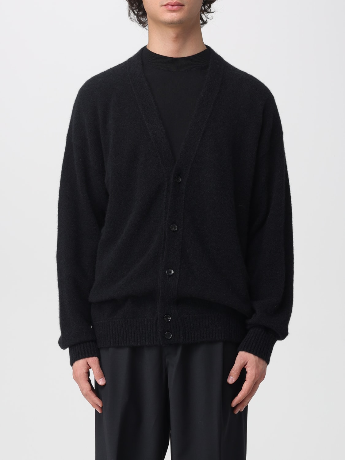 LANEUS SWEATER: Cardigan men Laneus, Black - Img 1