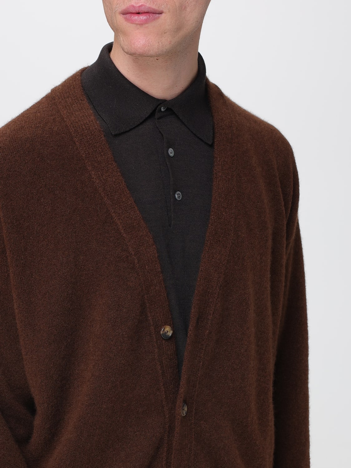LANEUS PULL: Cardigan homme Laneus, Marron - Img 4