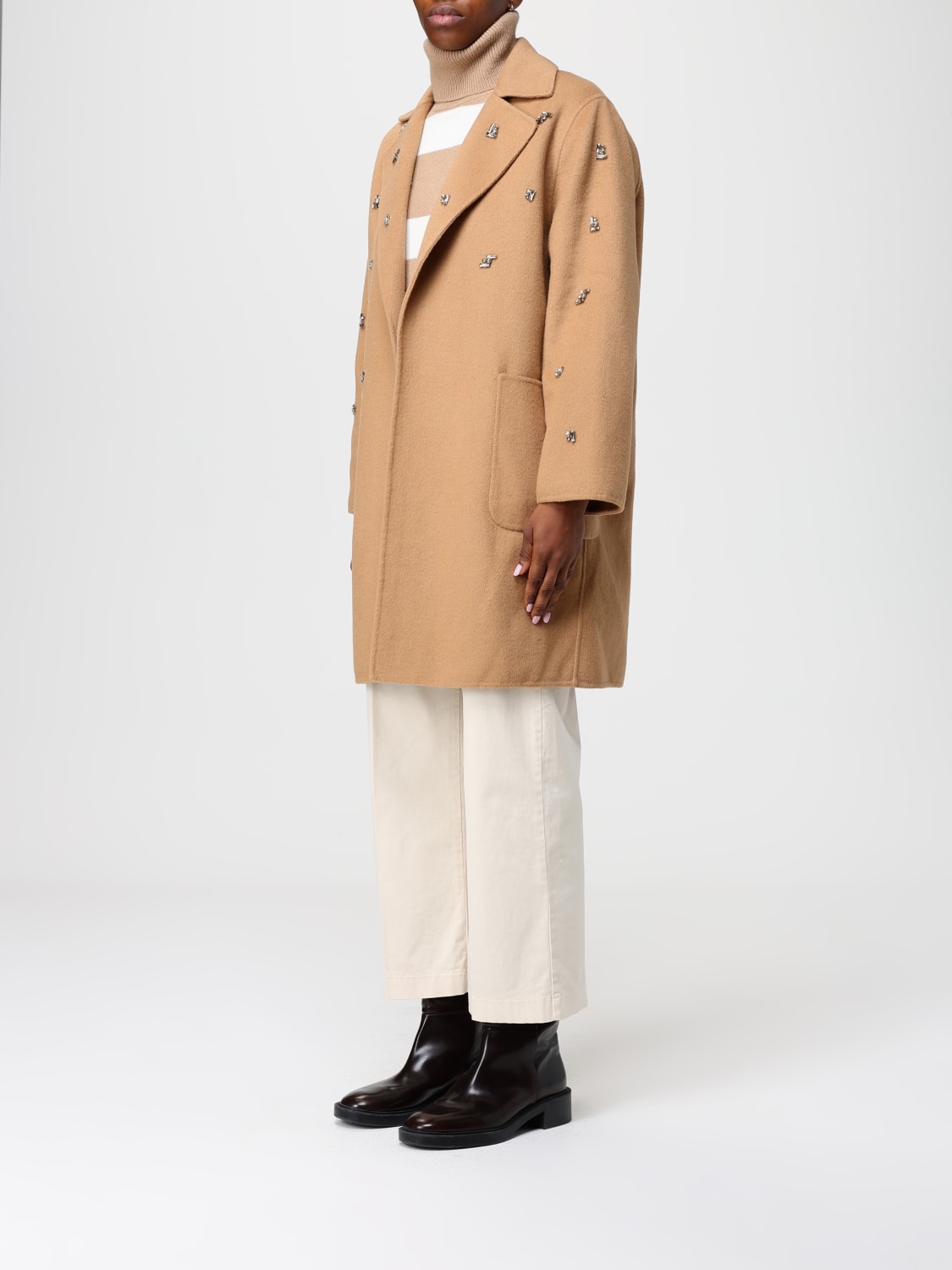 LIU JO COAT: Coat woman Liu Jo, Beige - Img 3