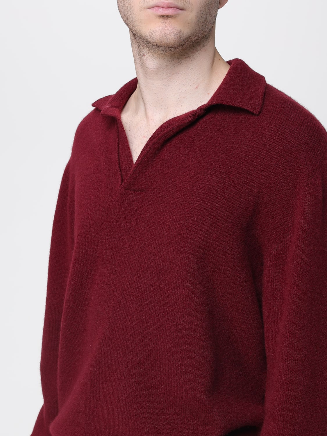 LANEUS POLO SHIRT: Sweater men Laneus, Burgundy - Img 5
