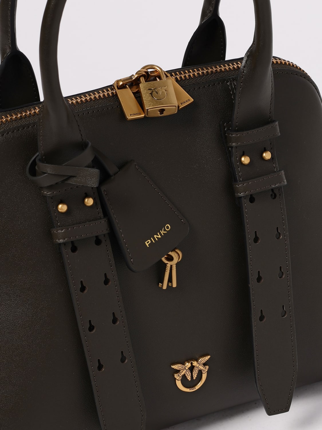 PINKO SAC À MAIN: Sac porté épaule femme Pinko, Boue - Img 3