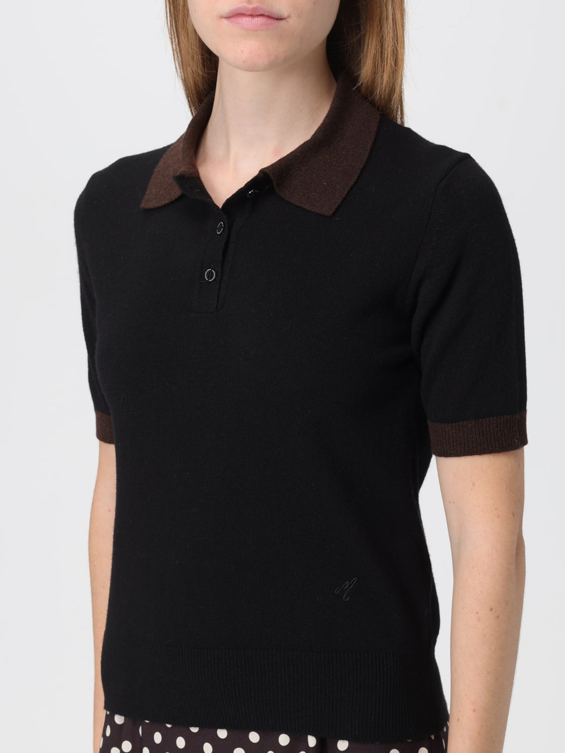 MAR DE MARGARITAS POLO SHIRT: Polo shirt woman Mar De Margaritas, Black - Img 4