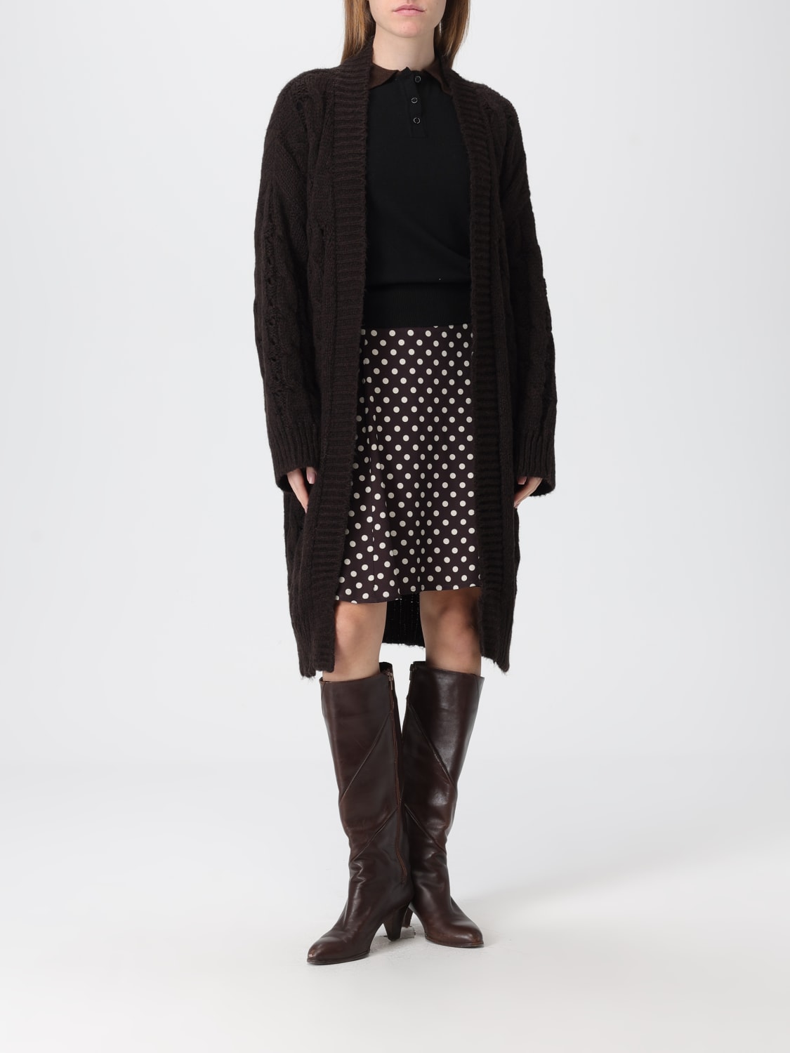 MAR DE MARGARITAS JERSEY: Cárdigan mujer Mar De Margaritas, Marrón - Img 2