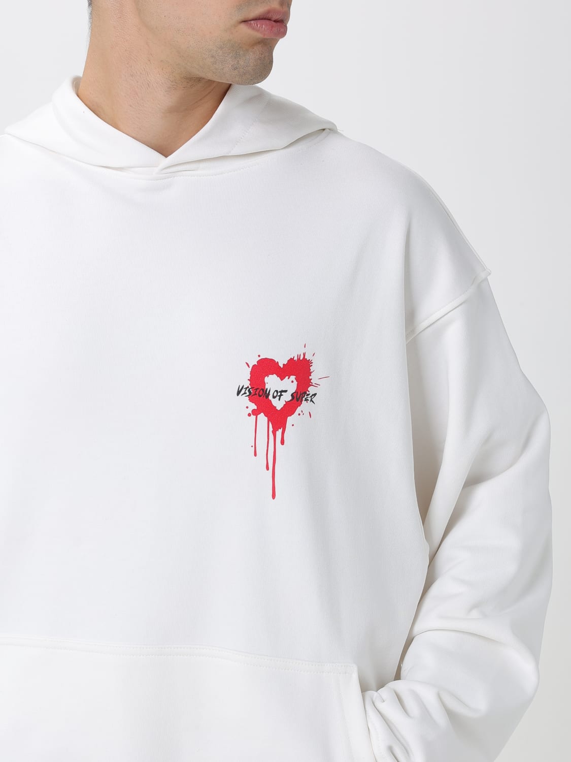 VISION OF SUPER SWEATSHIRT: Sweatshirt men Vision Of Super, White - Img 3