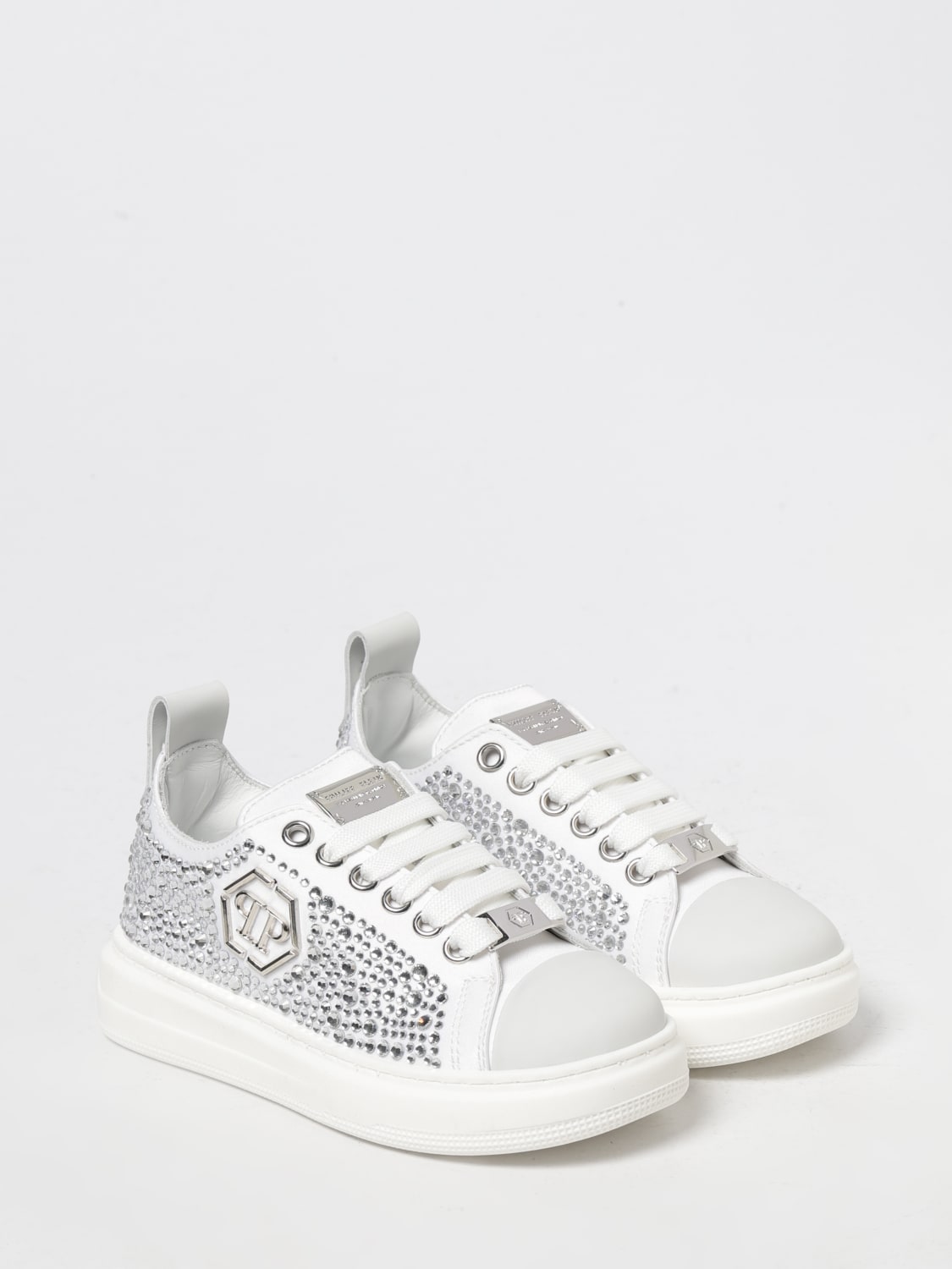 PHILIPP PLEIN ZAPATILLAS: Zapatos niños Philipp Plein, Blanco - Img 2