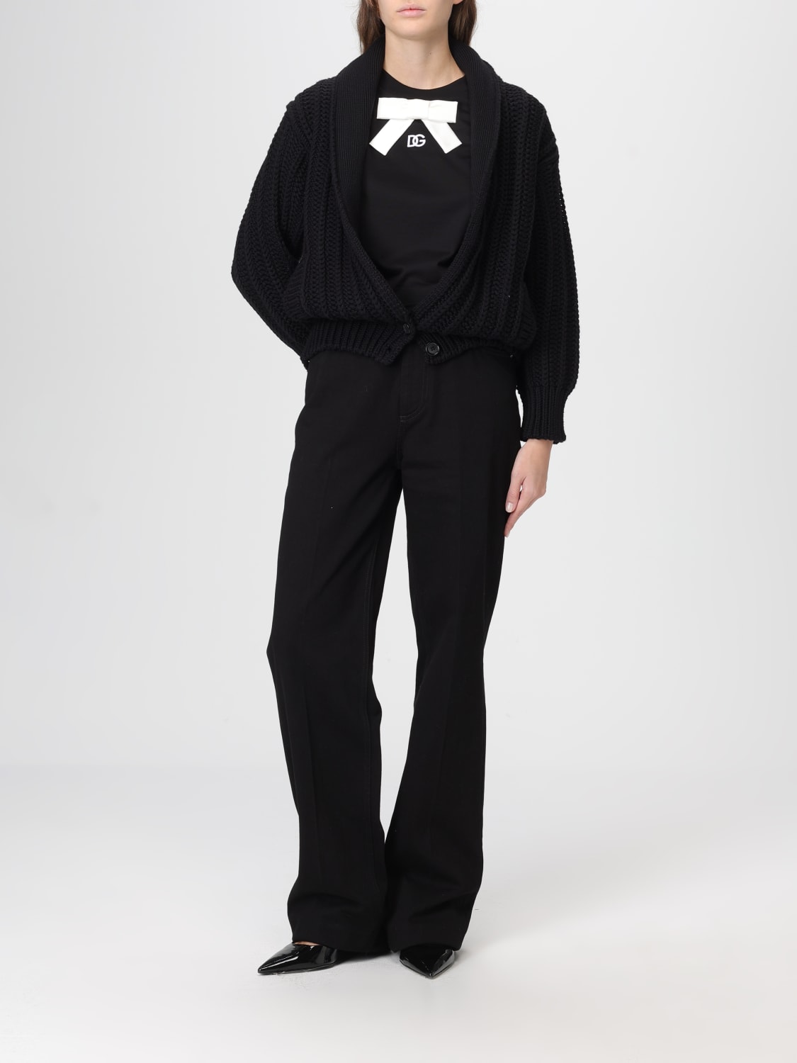 DOLCE & GABBANA MAGLIA: Cardigan in lana vergine Dolce & Gabbana, Nero - Img 2