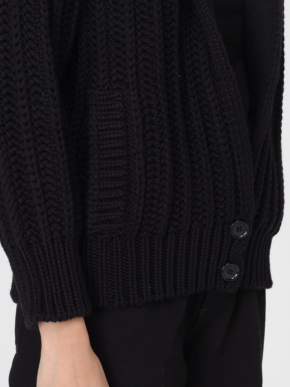 DOLCE & GABBANA MAGLIA: Cardigan in lana vergine Dolce & Gabbana, Nero - Img 5