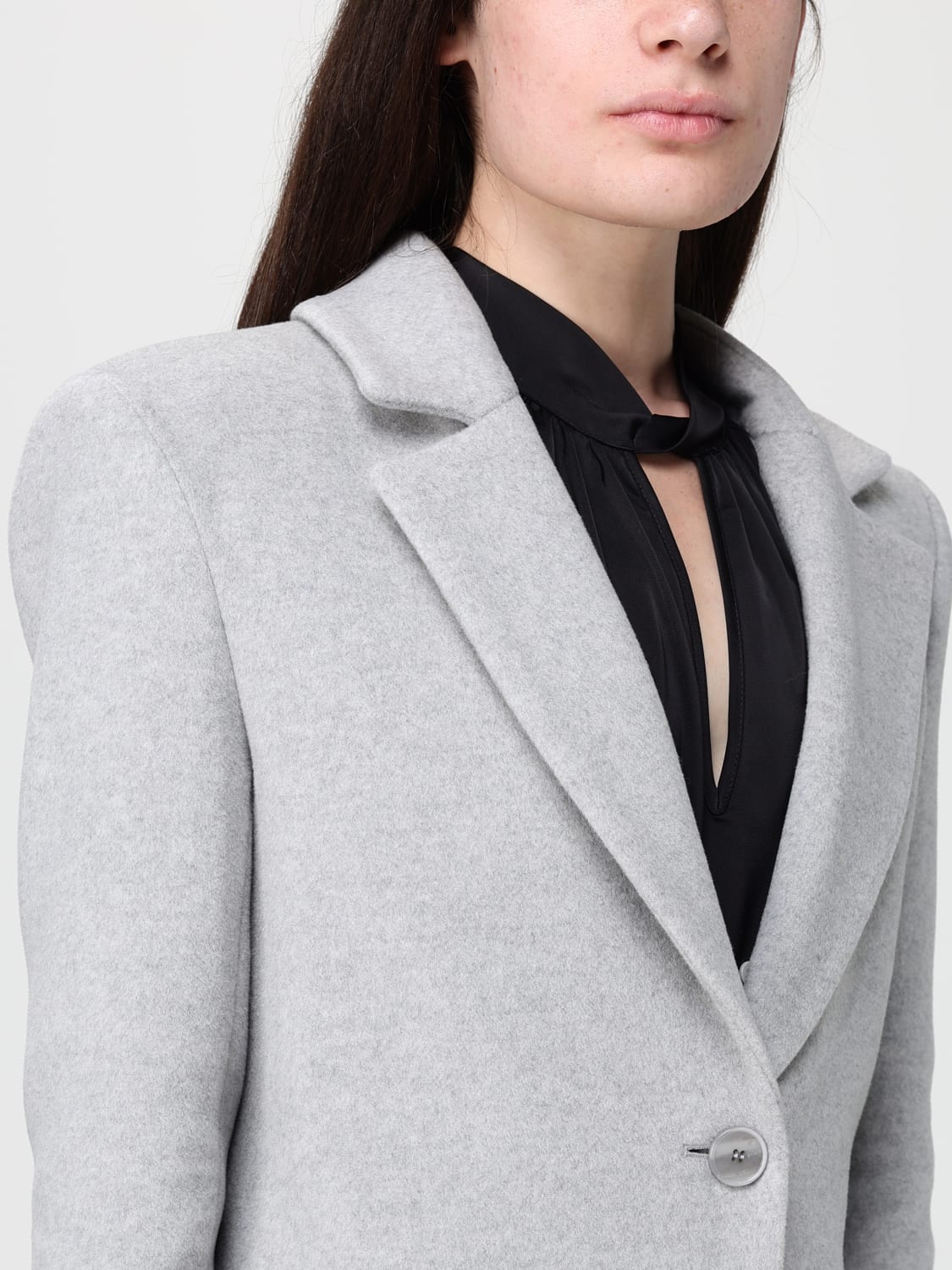 PATRIZIA PEPE COAT: Coat woman Patrizia Pepe, Grey - Img 4